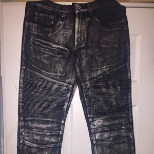 Black Biker Jeans